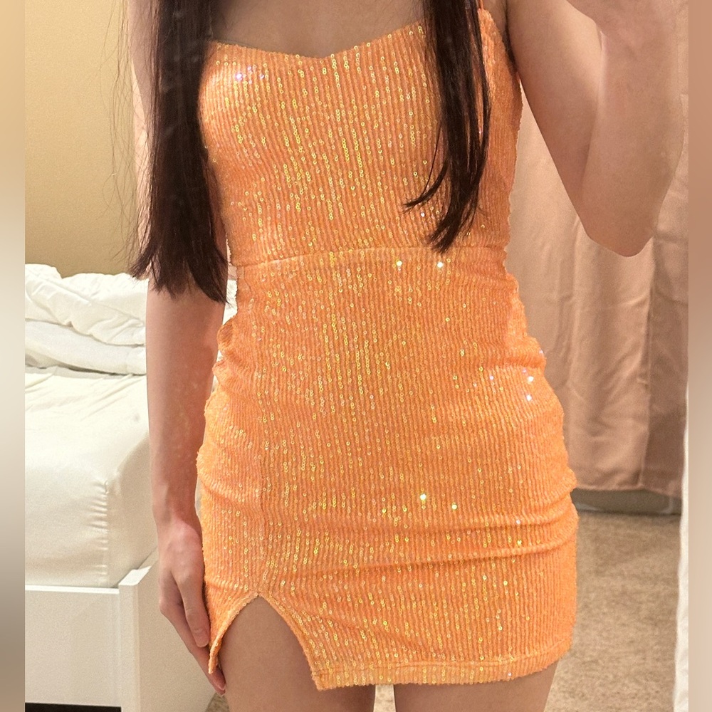 Windsor sparkly orange mini